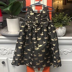Cat & Jack Black and Gold Swan Dress